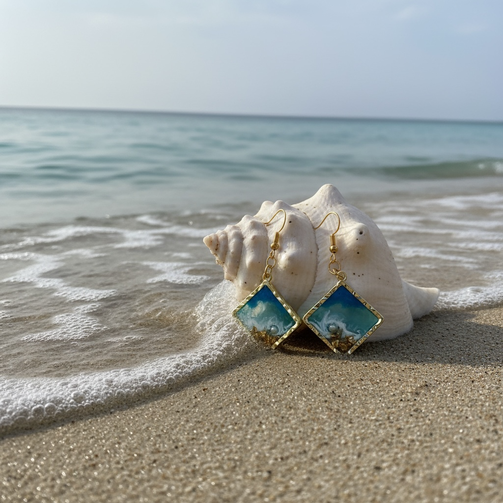 Pendientes artesanales inspirados en el mar 🌊

✔ Diseño único con esencia marina  
✔ Hechos a mano con detalle y cuidado  
✔ Tonos azules que recuerdan al océano  
✔ Ligeros y cómodos para todo el día  
✔ Cada pieza es especial y diferente 💎  

✨ Lleva
