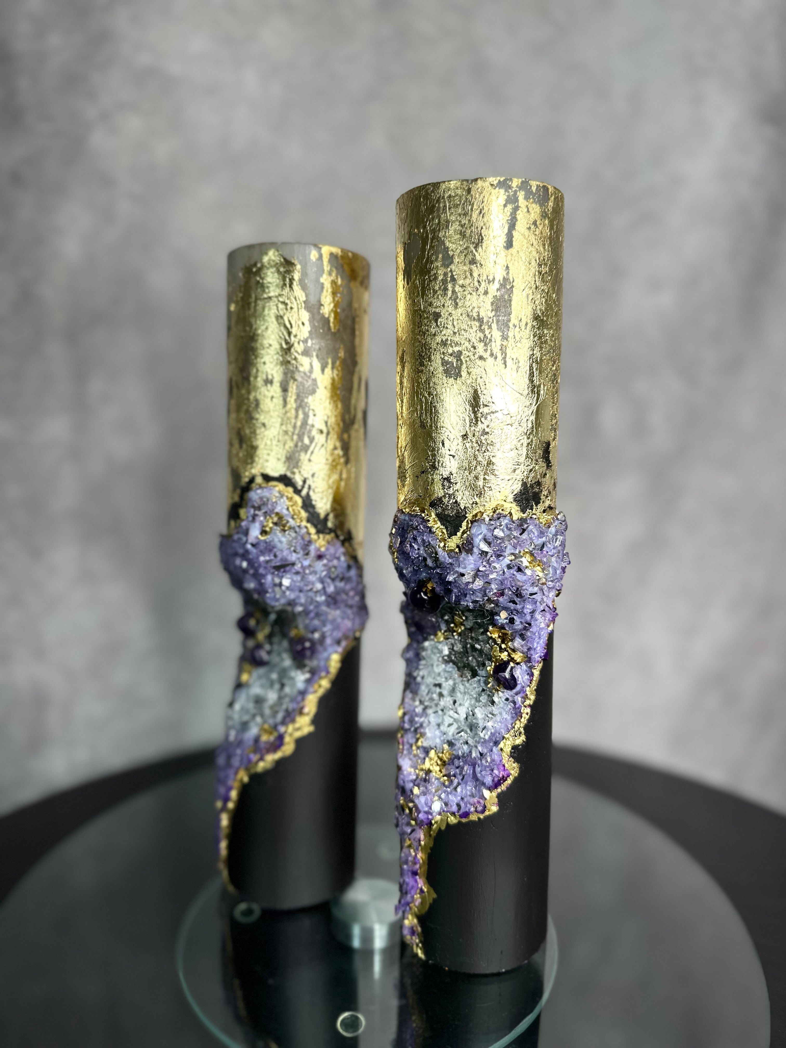 Velas Geoda Amatista&Gold-Set Premium