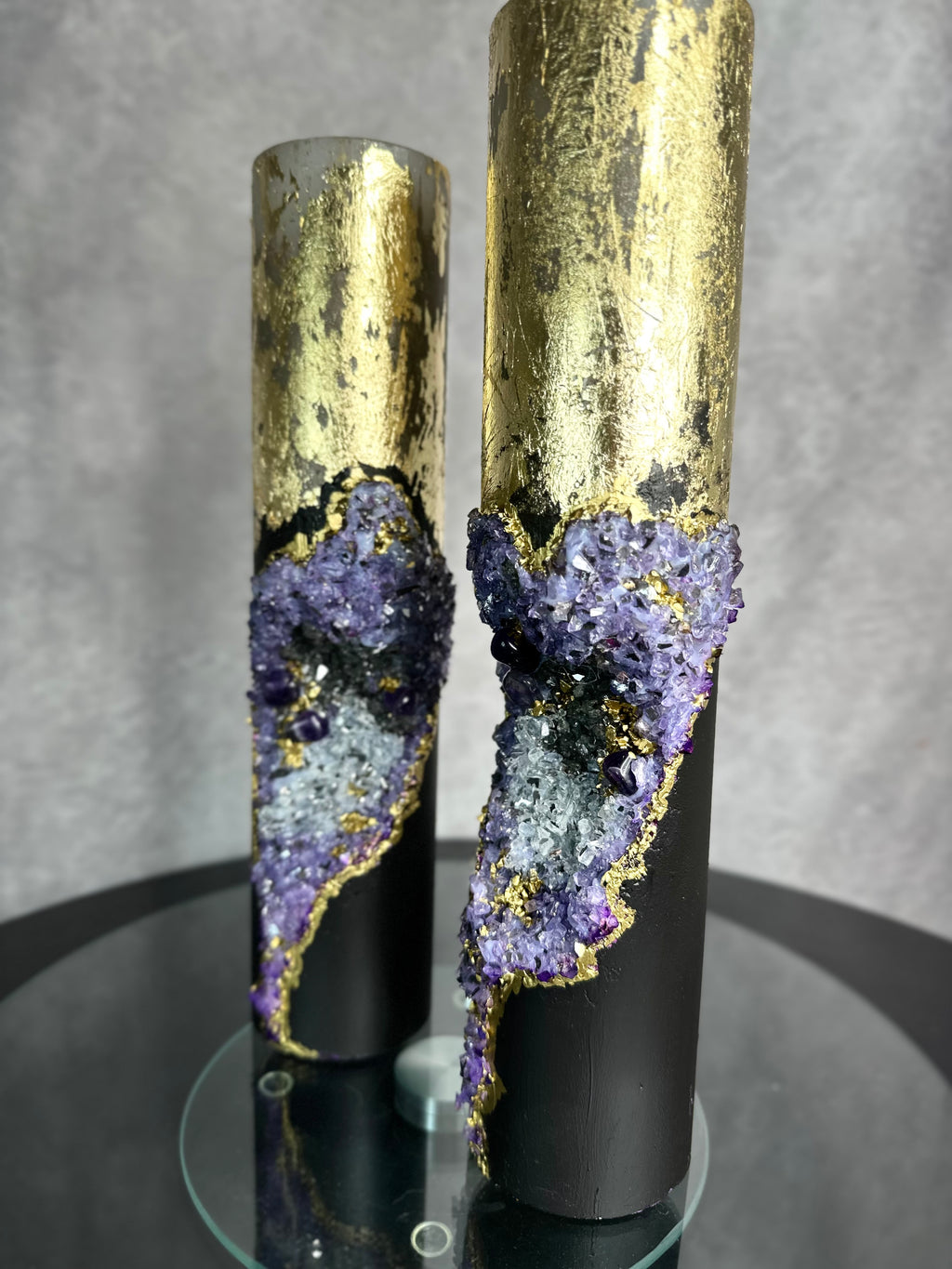 Velas Geoda Amatista&Gold-Set Premium