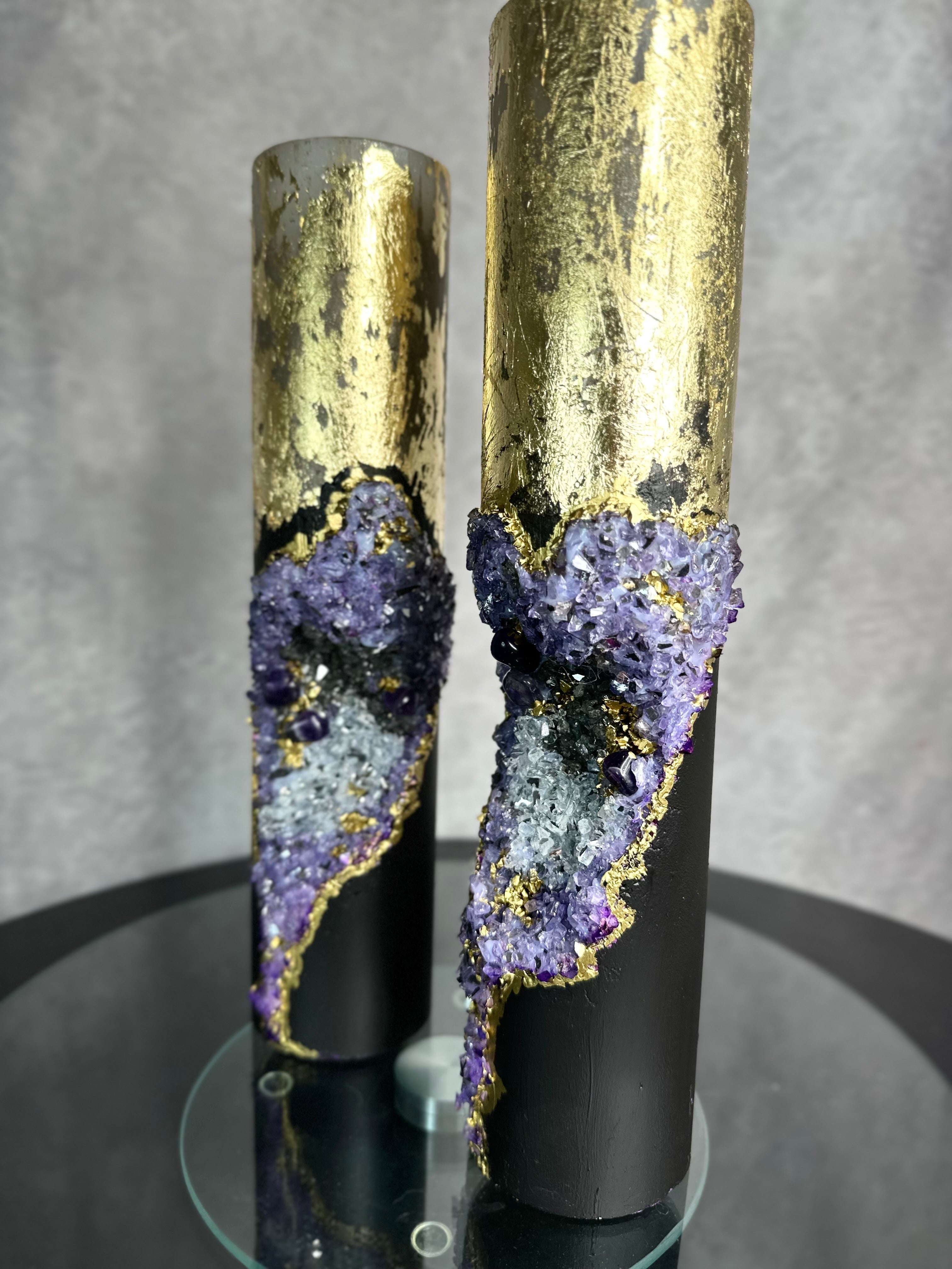 Velas Geoda Amatista&Gold-Set Premium
