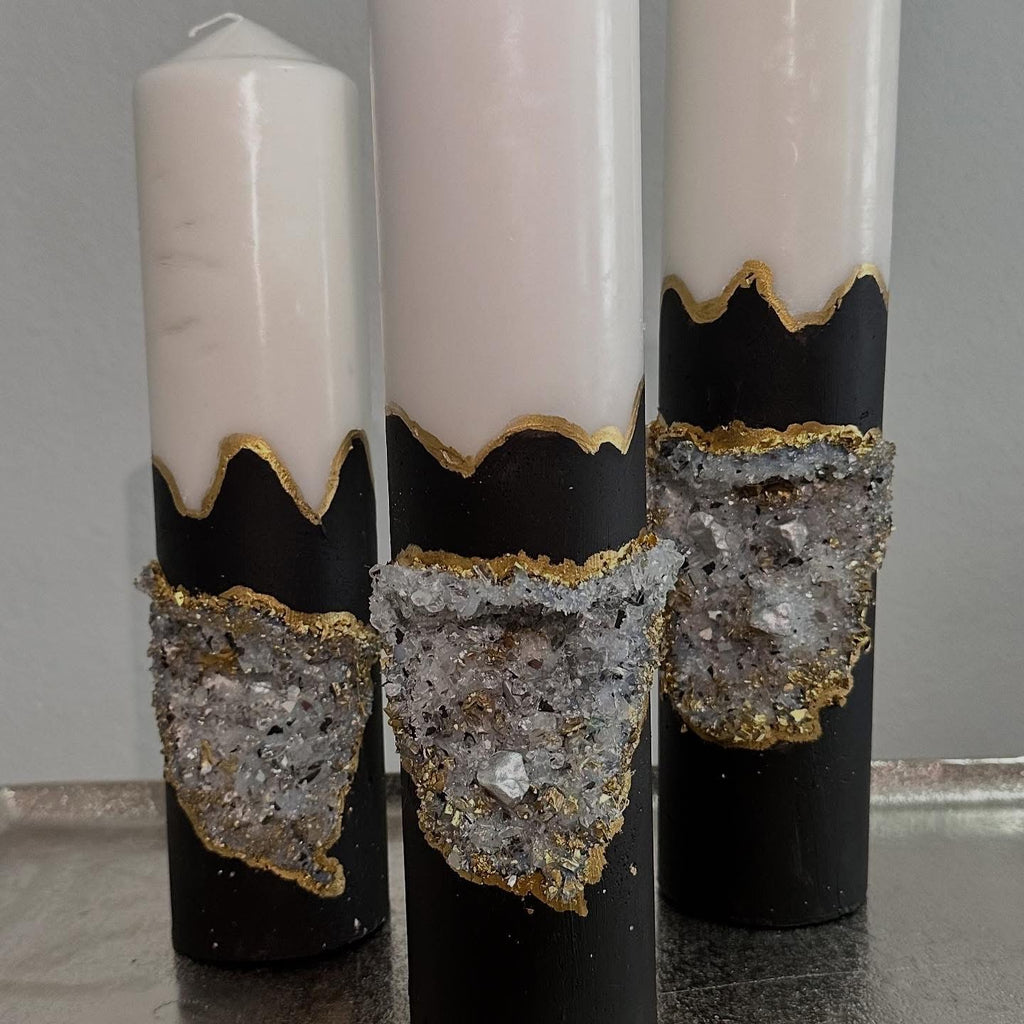 Velas Geoda Black & Gold-Set Premium