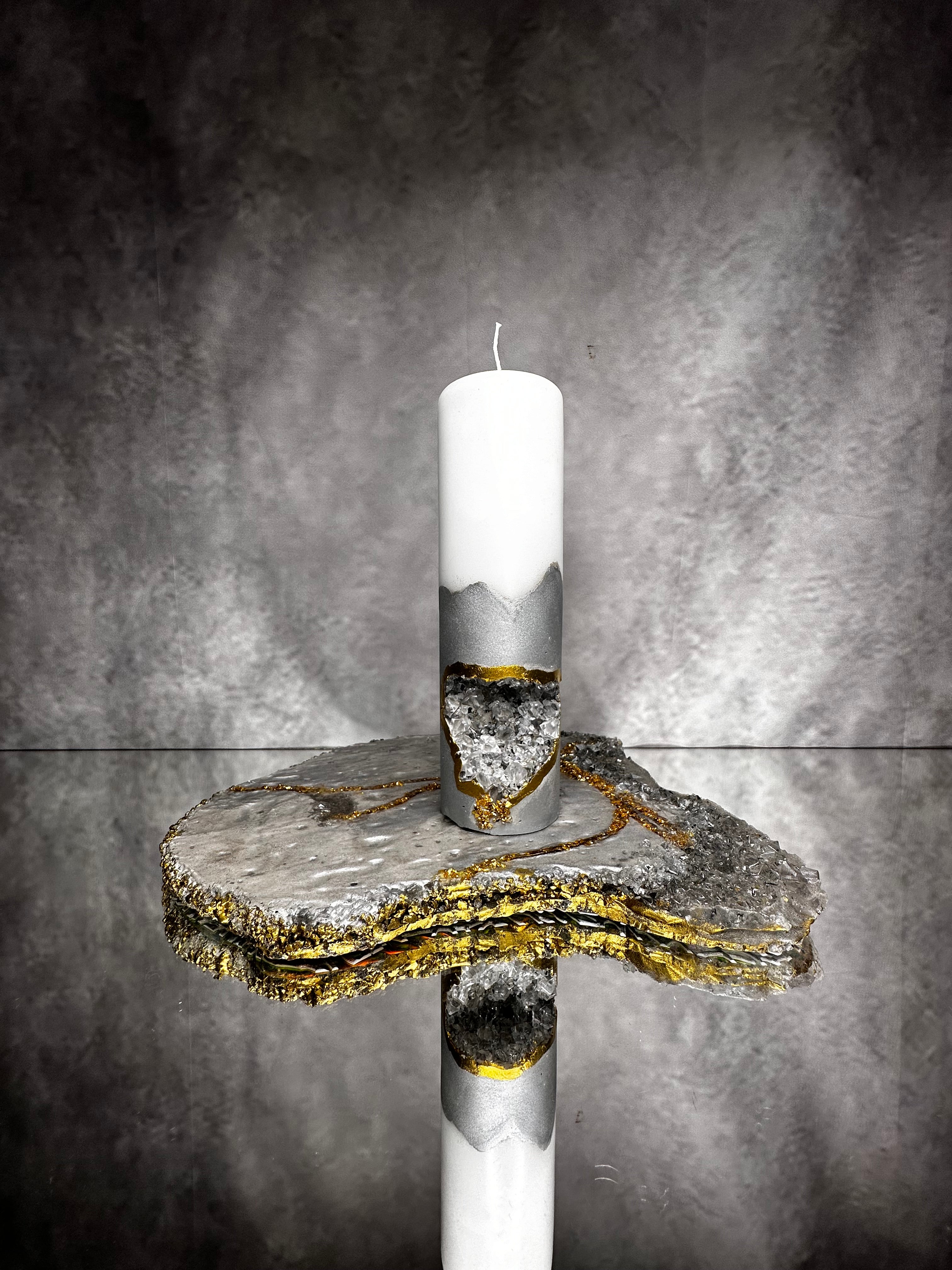 Velas Decorativas Estilo Geoda (Set)