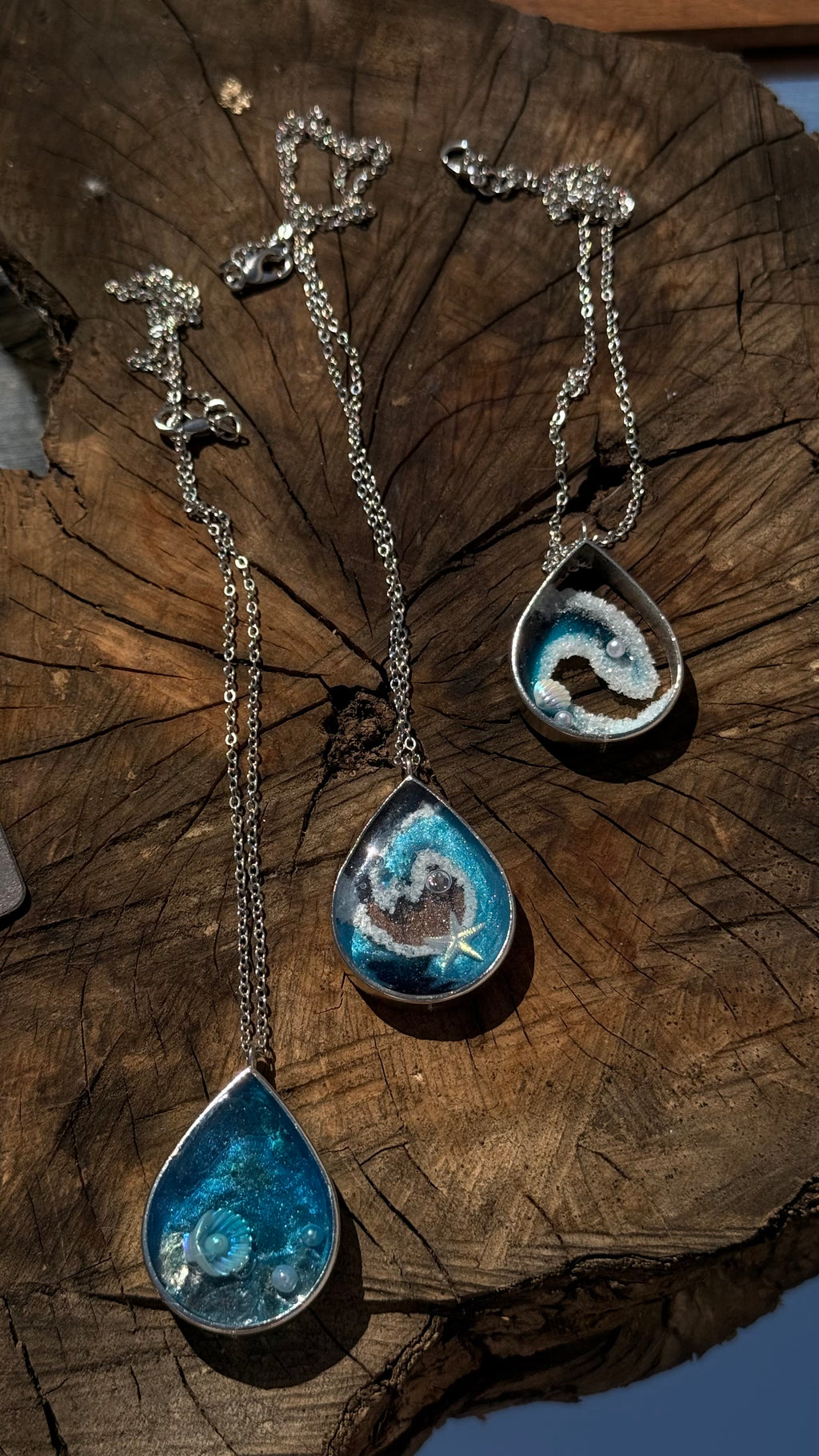 Pendientes artesanales estilo marino-hechos a mano