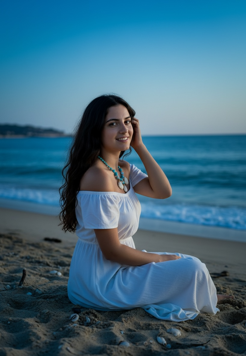 Collar “Dulzura Marina” con turquesa y conchas