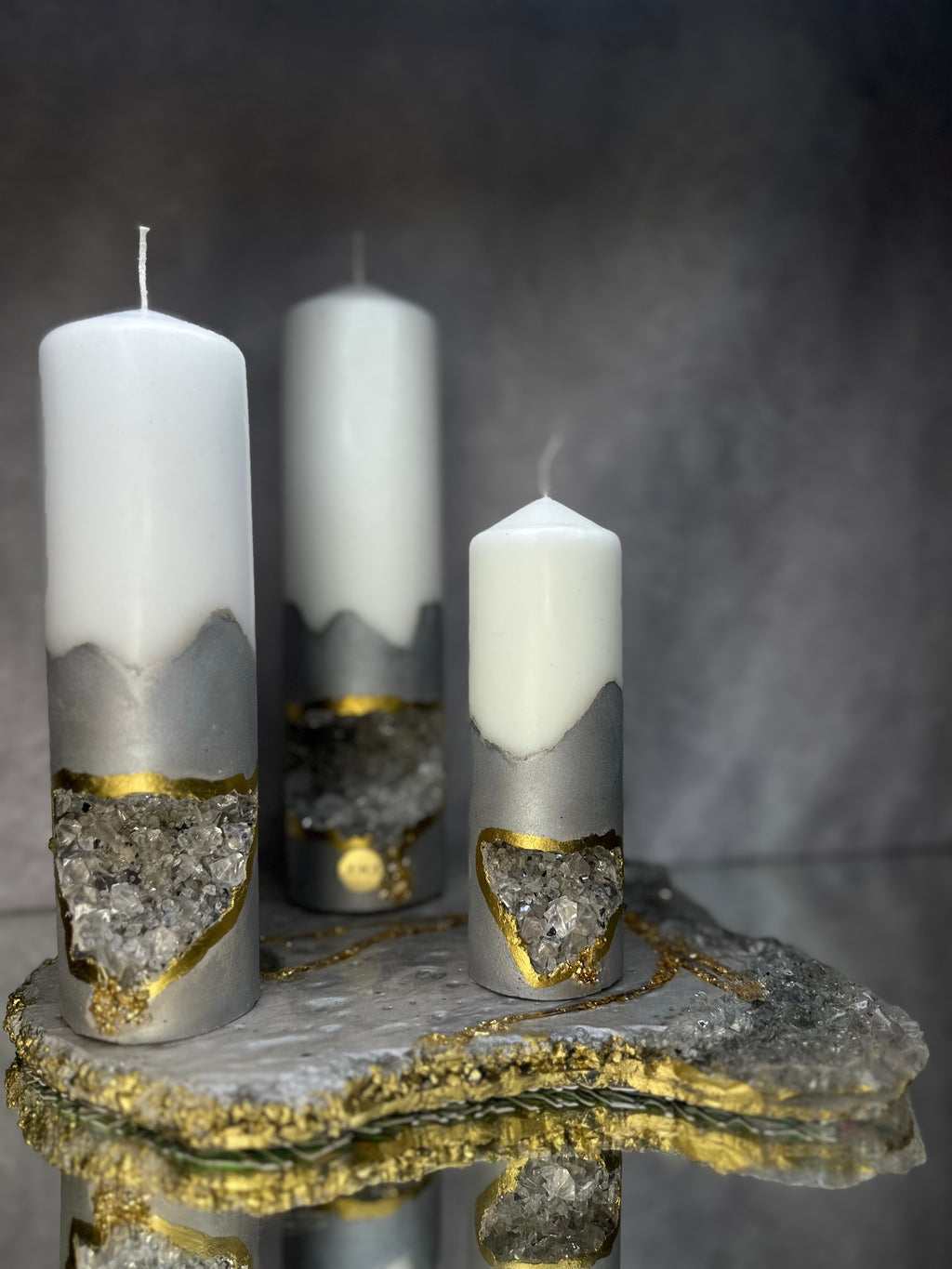 Velas Decorativas Estilo Geoda (Set)