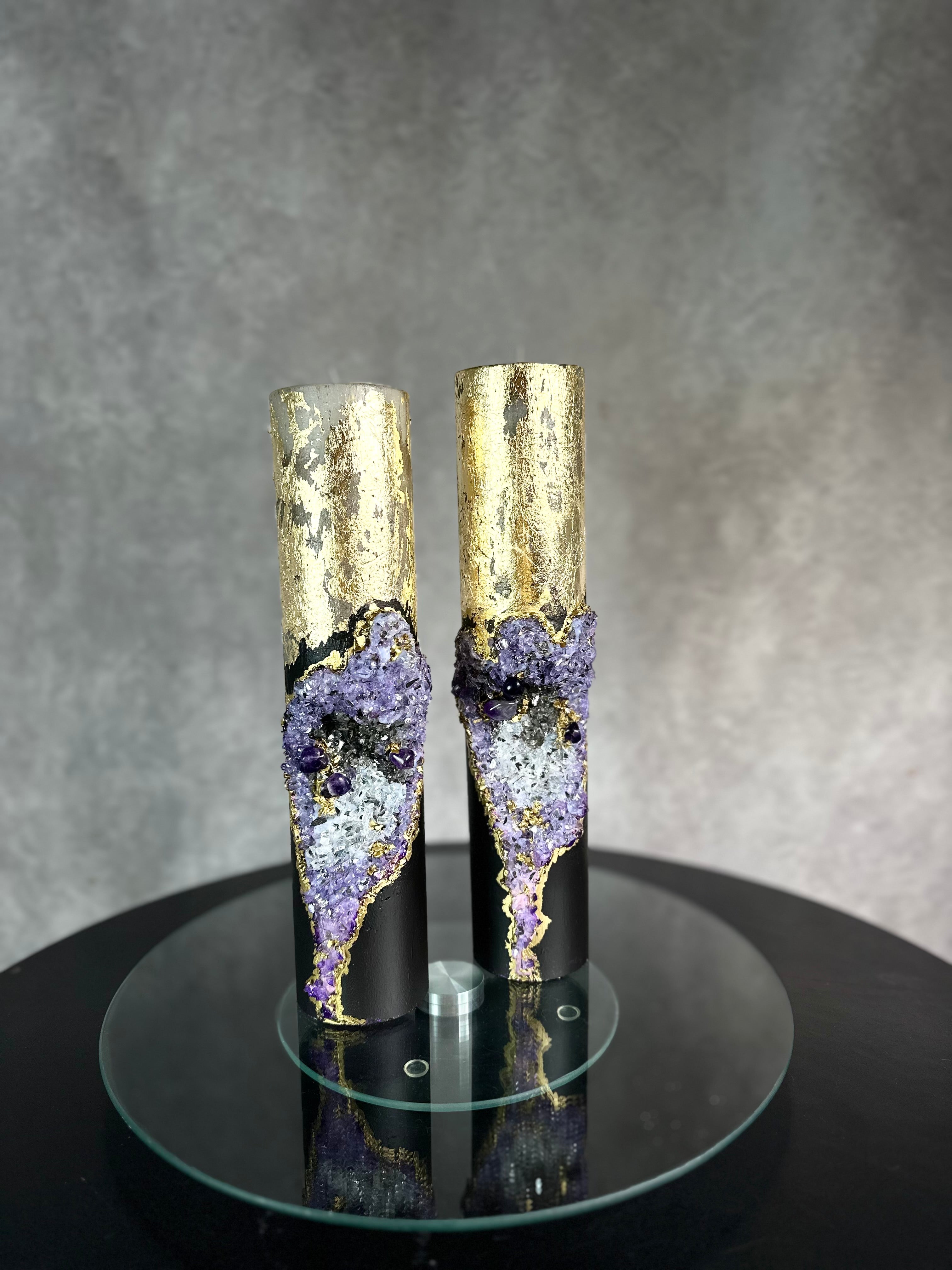 Velas Geoda Amatista&Gold-Set Premium